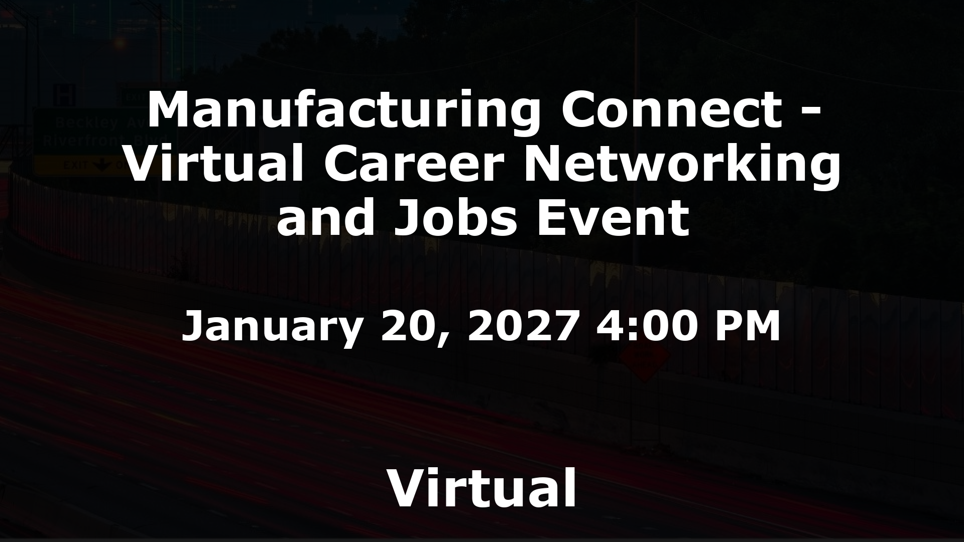 Manufacturing Connect - Virtual Career Networking and Jobs Event event image